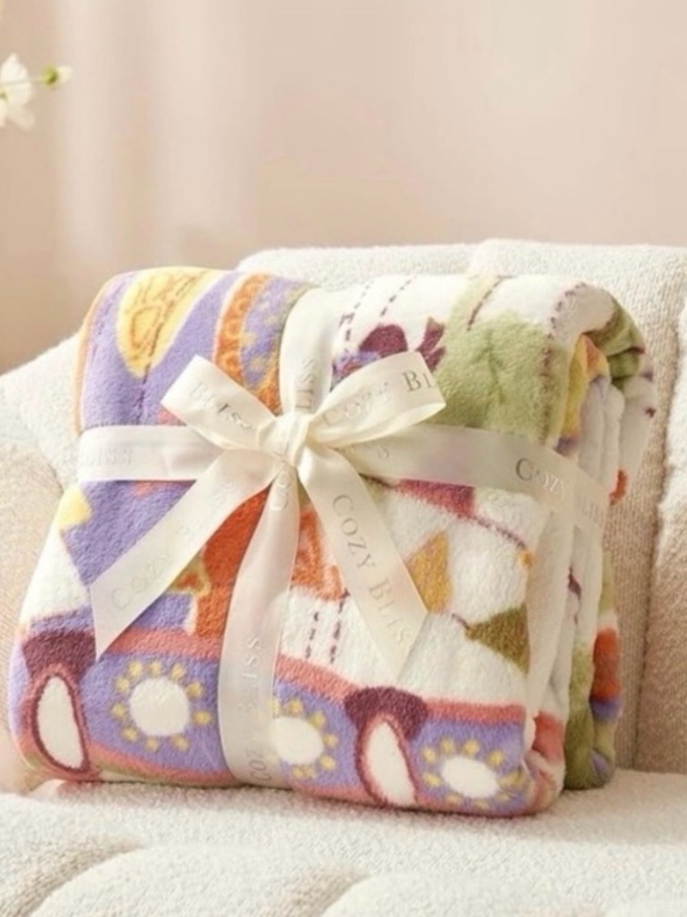 Cozy Bliss 59” Printed Throw - Lamb Playground